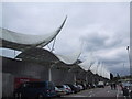 Sail-shaped roof at Marsh Mills supermarket