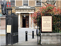 TQ3282 : Entrance to Wesley's Chapel, City Road, London EC1 by Christine Matthews