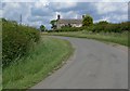 Country road and house north of Wymondham