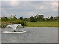 Lake and fountain, Tournament Fields, Warwick