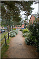 Path beside car park, Bransgore