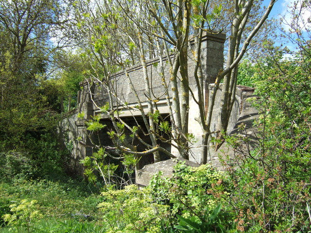 Overgrown railway bridge north of Roydon