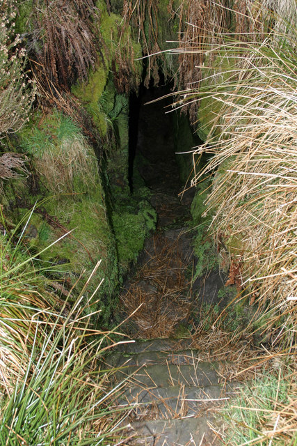 Entrance steps into the Cateran Hole