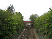 SU1529 : Railway in Milford, Salisbury by Chris Heaton