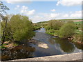 The view downstream from New Bridge on the river Taw