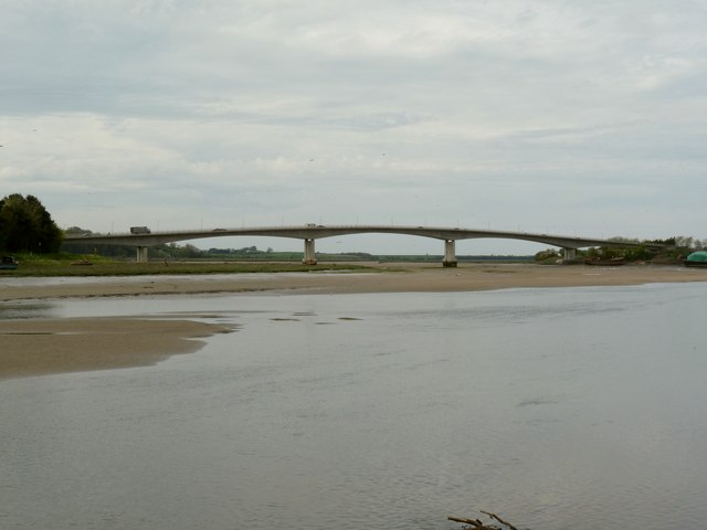 Taw Bridge on the river Taw as seen from upstream