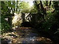 Bugford Bridge on the River Yeo as seen from upstream