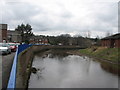 Wansbeck river, retaining wall