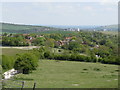 View NE to Kingston, Ashcombe Windmill and Lewes beyond