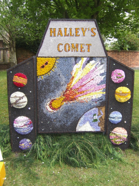 Halley's Comet at Etwall Well Dressing 2010