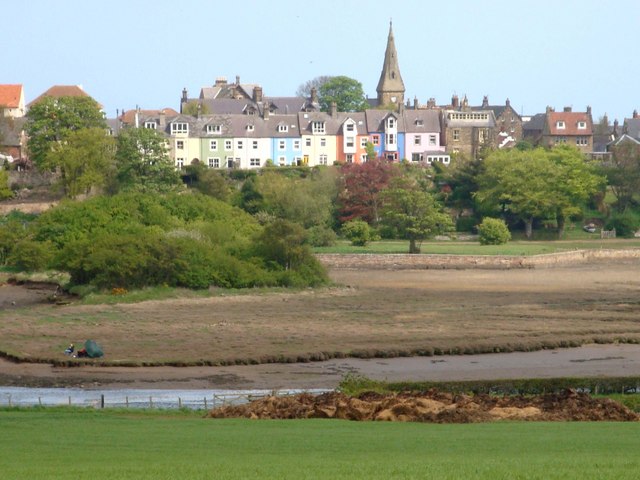 Colourful houses in Alnmouth village