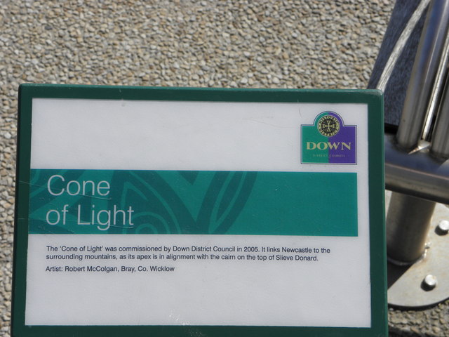 information board on the Cone of Light on the Central Promenade