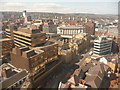 Sheffield: Leopold Street from above