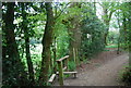 Stile at a footpath junction, Manning