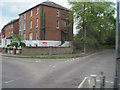 Buildings by roundabout at junction of A30 and Ring road