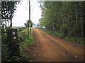 Public footpath across Edge Hill