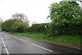 Bus stop, opposite The Hornbrook Inn, A281