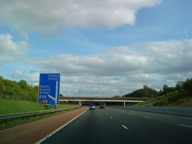 The West Coast Main Line crosses the M6... © Andrew Abbott :: Geograph ...