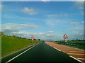 NY6226 : End of the dual carriageway on the A66 by Andrew Abbott
