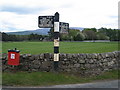 Old signpost at a Grantown road junction