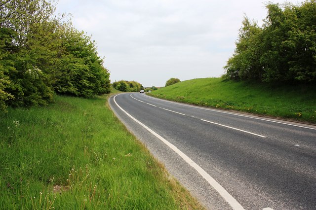 The A179 road near Hart Station