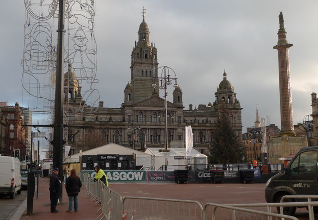 George Square on New Year's Day 2010, Glasgow