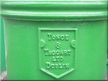 N9652 : Manufacturer's Plaque on Postbox, Co Meath by C O'Flanagan