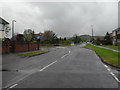 Approaching a mini-roundabout in Boundstone Lane