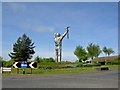 The Brownhills miner sculpture from Lichfield Road