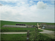 SY5791 : Long Barrow Farm from the A35 by John Firth