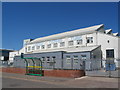 Factory and bus stop, Torrington Avenue