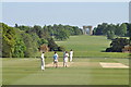 Cricket on the lawn at Stowe School