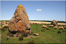 NS7228 : Standing stones to the east-northeast of Lightshaw by Walter Baxter