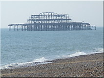 TQ3003 : West Pier and shingle by Malc McDonald