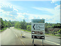 View from A442 along A458 from roundabout