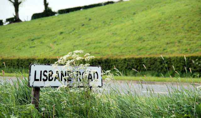 Lisbane Road sign near Ballynahinch