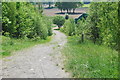 Pathway to the footbridge over the railway