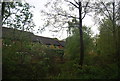 Houses on the edge of Cranleigh seen from the Downs Link