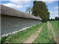 Thatched cob wall near Broughton