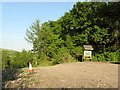 SN5404 : Car Park and Information point at Troserch Woods by Nigel Davies