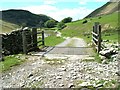 NY5801 : Cattle grid on farm track to Low Barrowdale by Raymond Knapman
