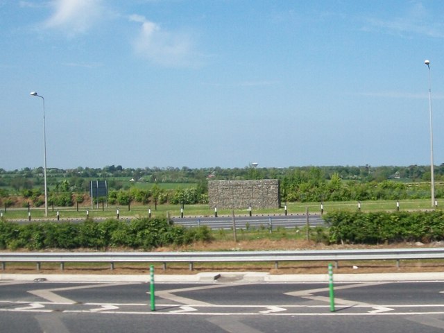 View north-eastwards across the M1 south of the Balgeen Toll Plaza