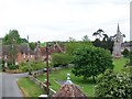 View over Little Bedwyn from the railway footbridge