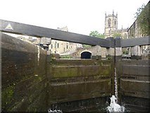 SE0623 : Sowerby Bridge from the Rochdale Canal by Christine Johnstone