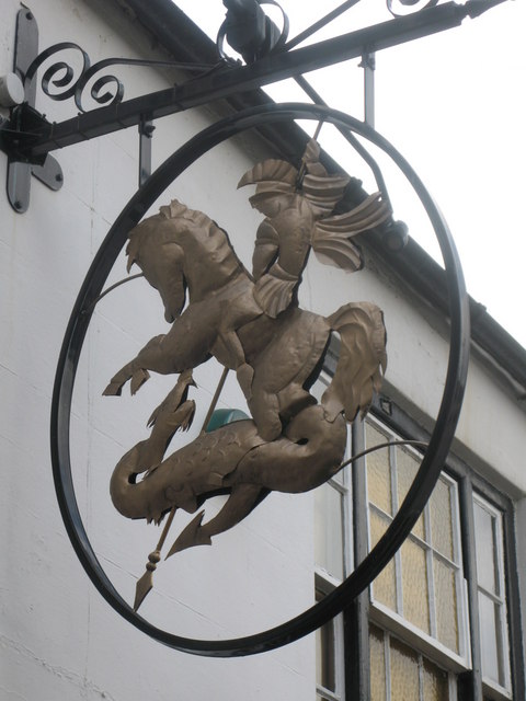 Sign for The Old George, off Cloth Market, NE1
