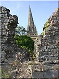 ST1578 : Llandaff Cathedral spire by John Lord