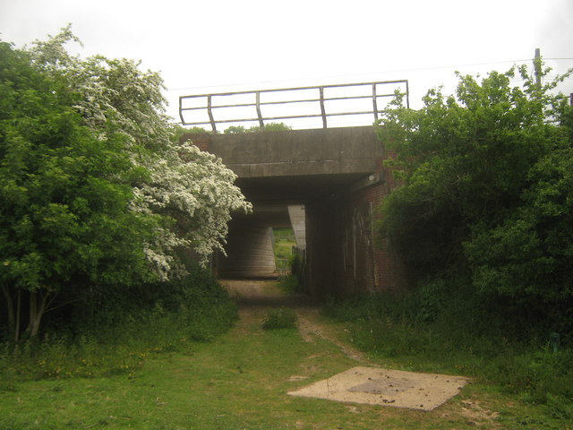 Railway bridges over a footpath