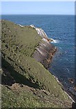 SH2576 : Cliffs Near Bwa Gwyn by Anne Burgess