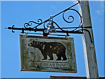 SZ8998 : The Bear Inn (sign), 237 Pagham Road by P L Chadwick