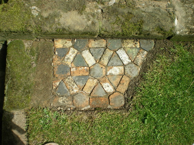 Floor tile decoration in Nave at Rievaulx Abbey